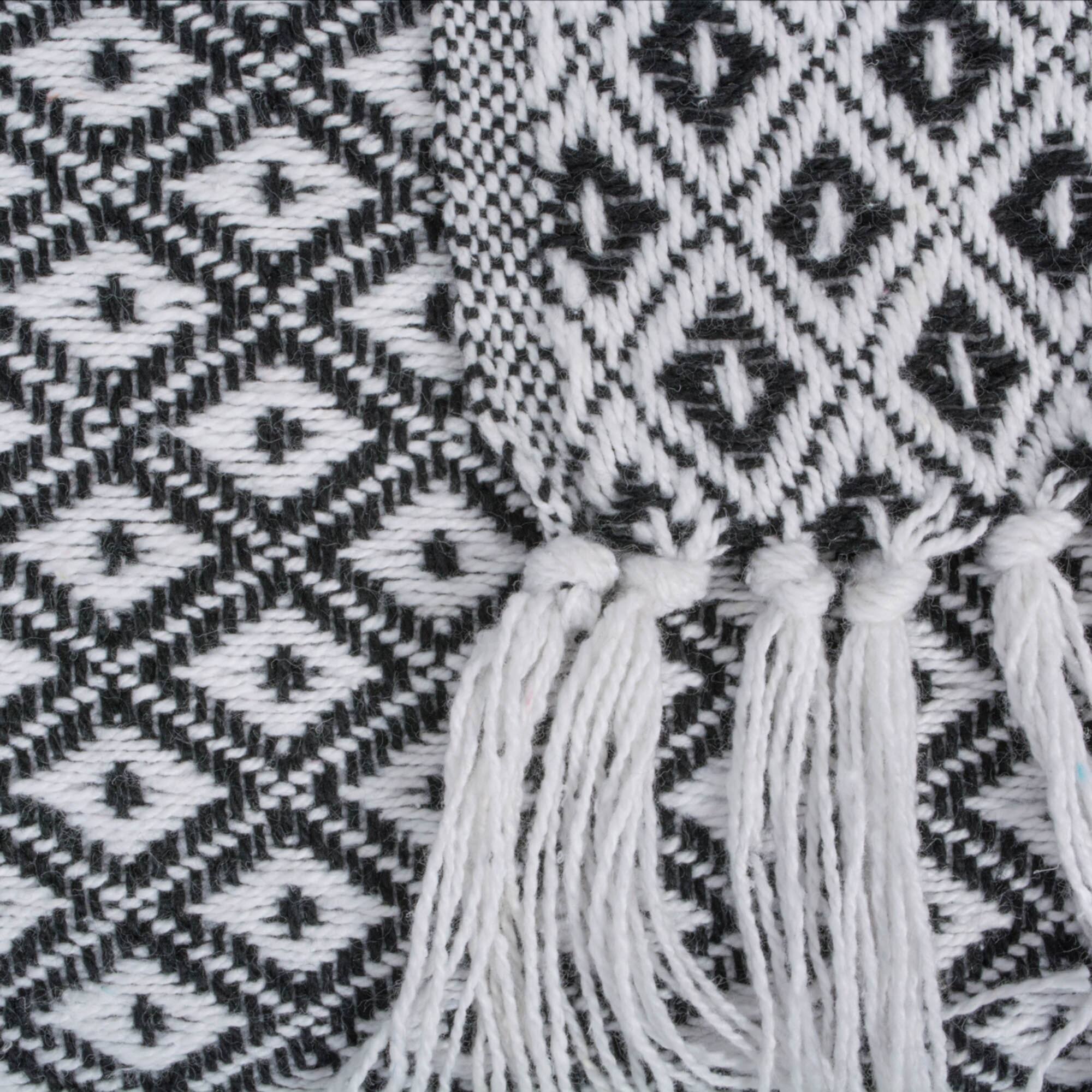 Black Mini Diamond Throw